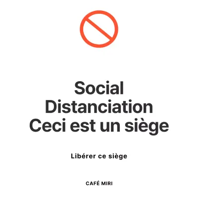 Support acrylique simple pour les panneaux d'éloignement social