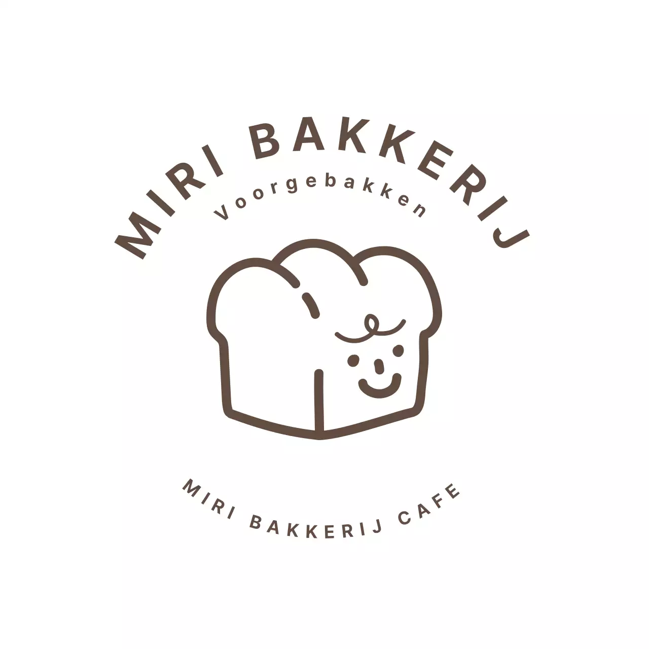 Zwarte Leuke Brood Illustratie Bakkerij Onderzetter