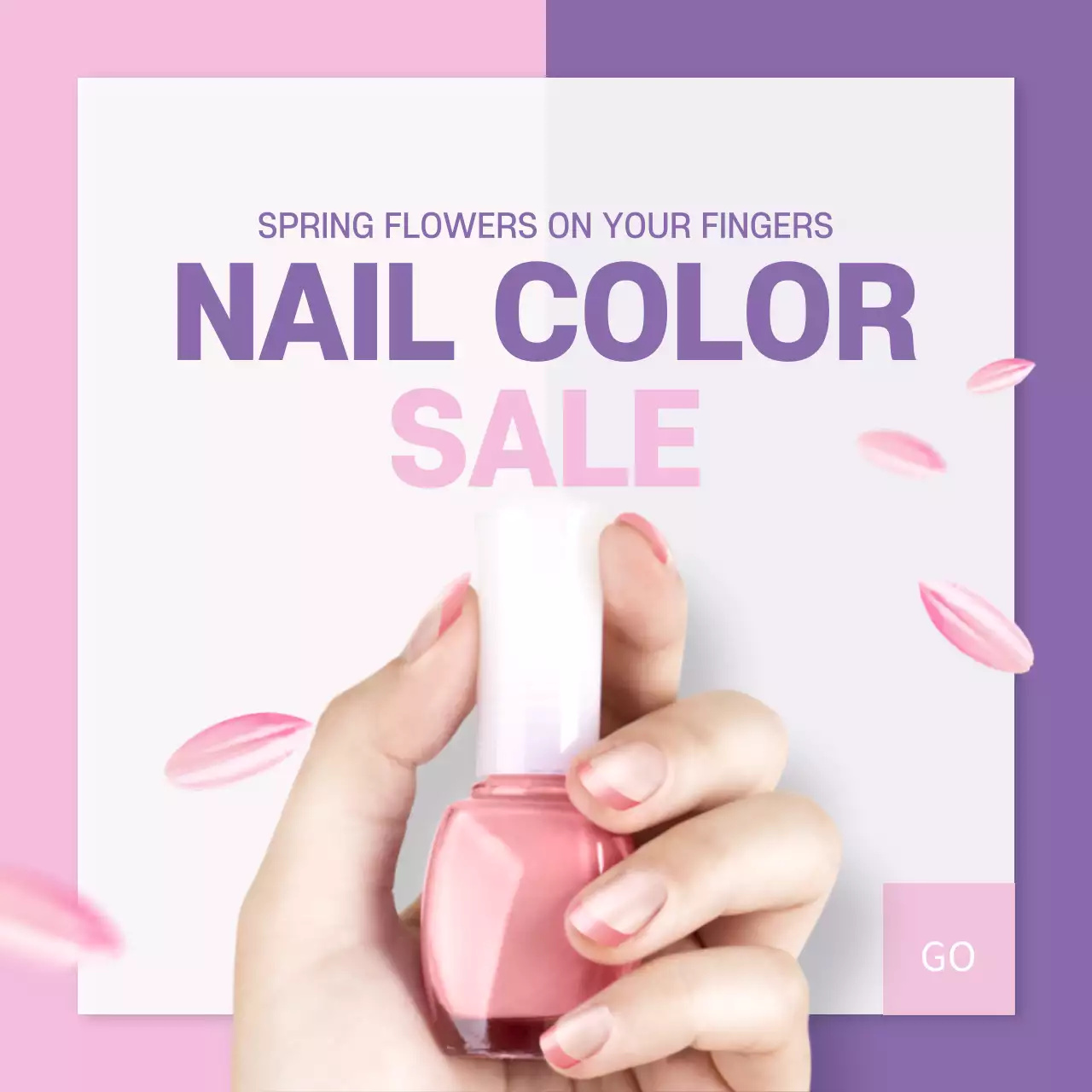 Pink Trendy Nail Sale Instagram Post
