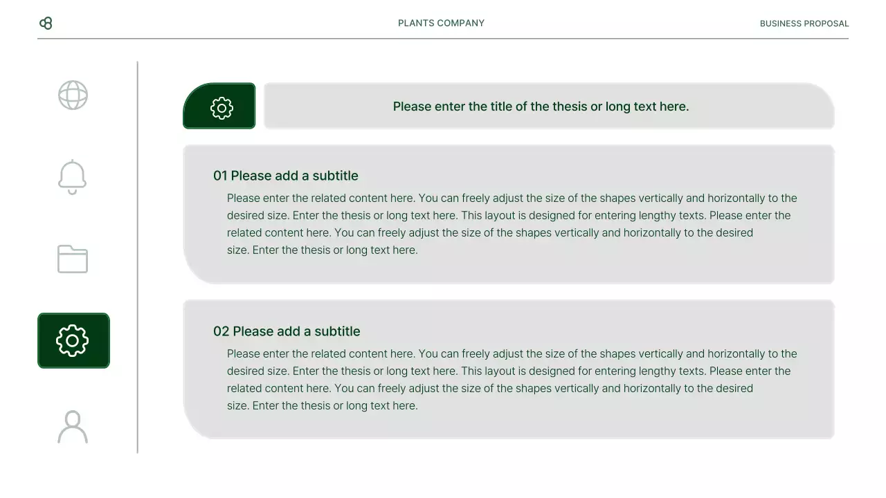 Business business proposal in white and green natural leaf concept