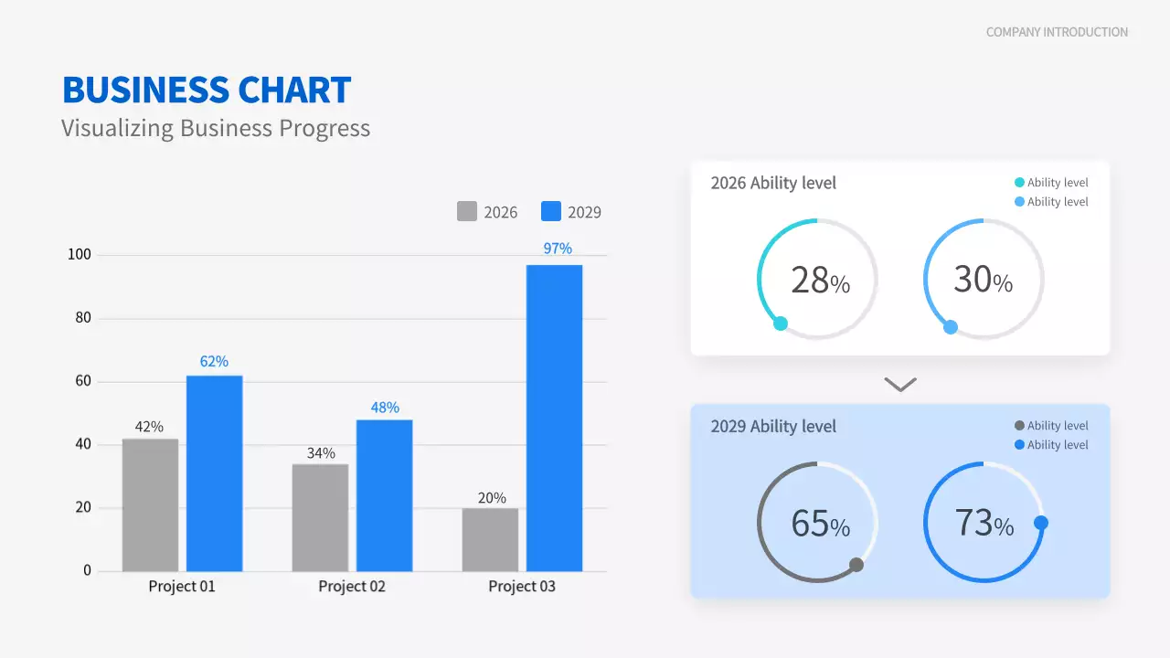 Blue Modern Business Analytics Infographic