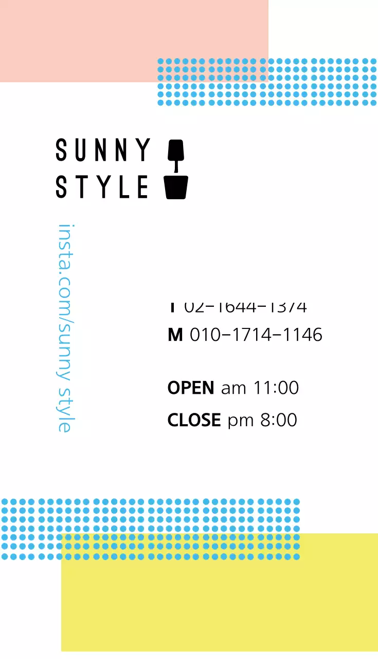 Cartão de visita amarelo moderno de beleza