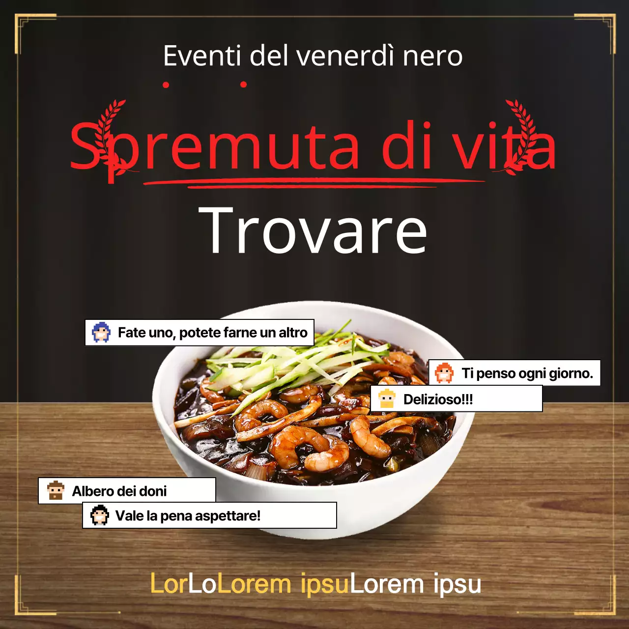 Promuovete il vostro evento del Black Friday con un semplice look rosso e nero