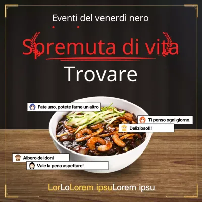 Promuovete il vostro evento del Black Friday con un semplice look rosso e nero