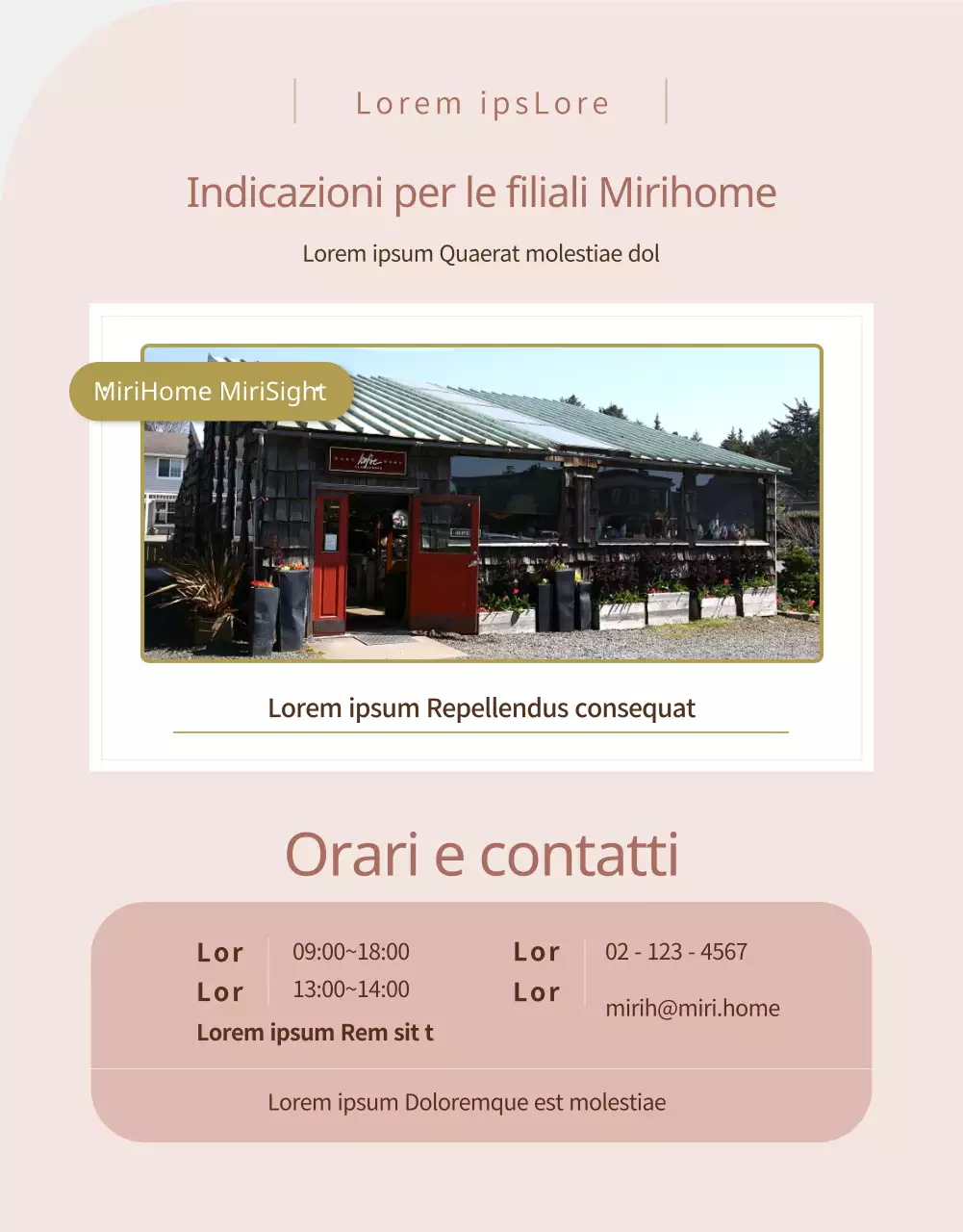 Promuovere una riparazione di mobili caldi e lussuosi in rosa pastello (pagina di dettaglio)