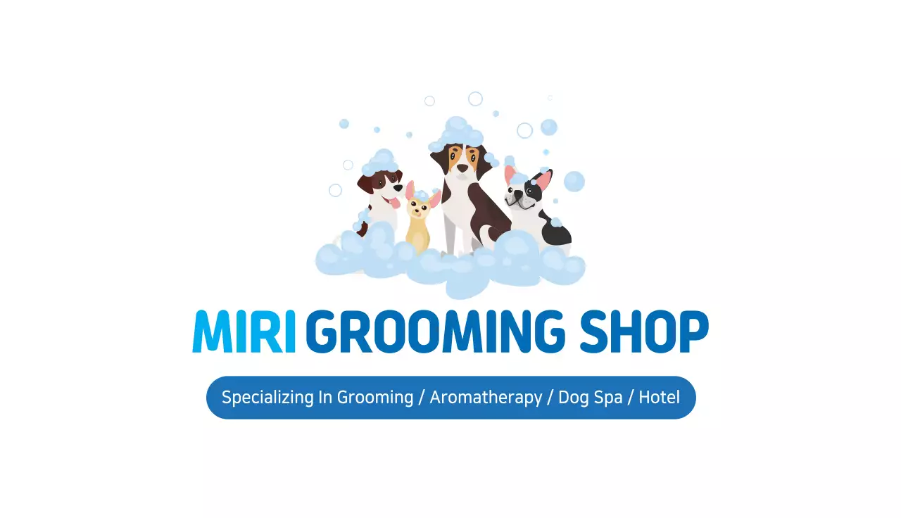 Blue Modern Pet Advertisement Business Card