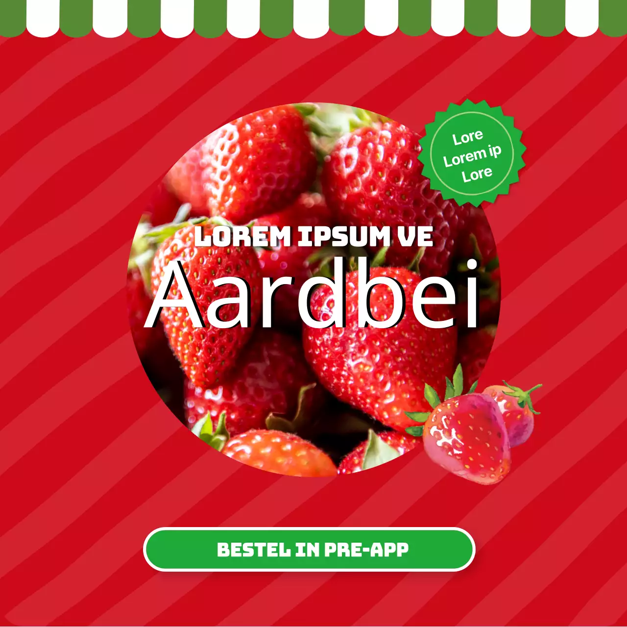 Promoot een eenvoudige boeking voor rode aardbeien