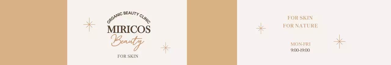 Klinik tata rias yang mewah dan cerah dengan warna krem dan emas