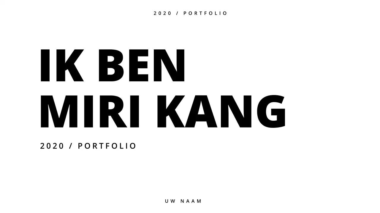 Een eenvoudige portfolio in wit en zwart