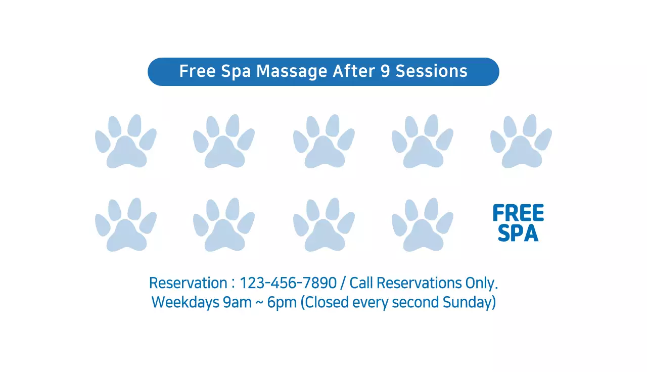 Blue Modern Pet Advertisement Business Card