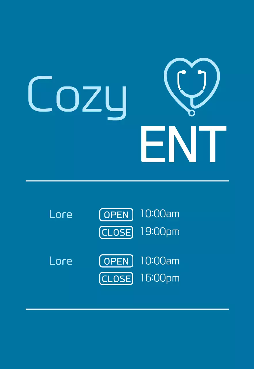 Otolaryngology clinic with a basic blue logo