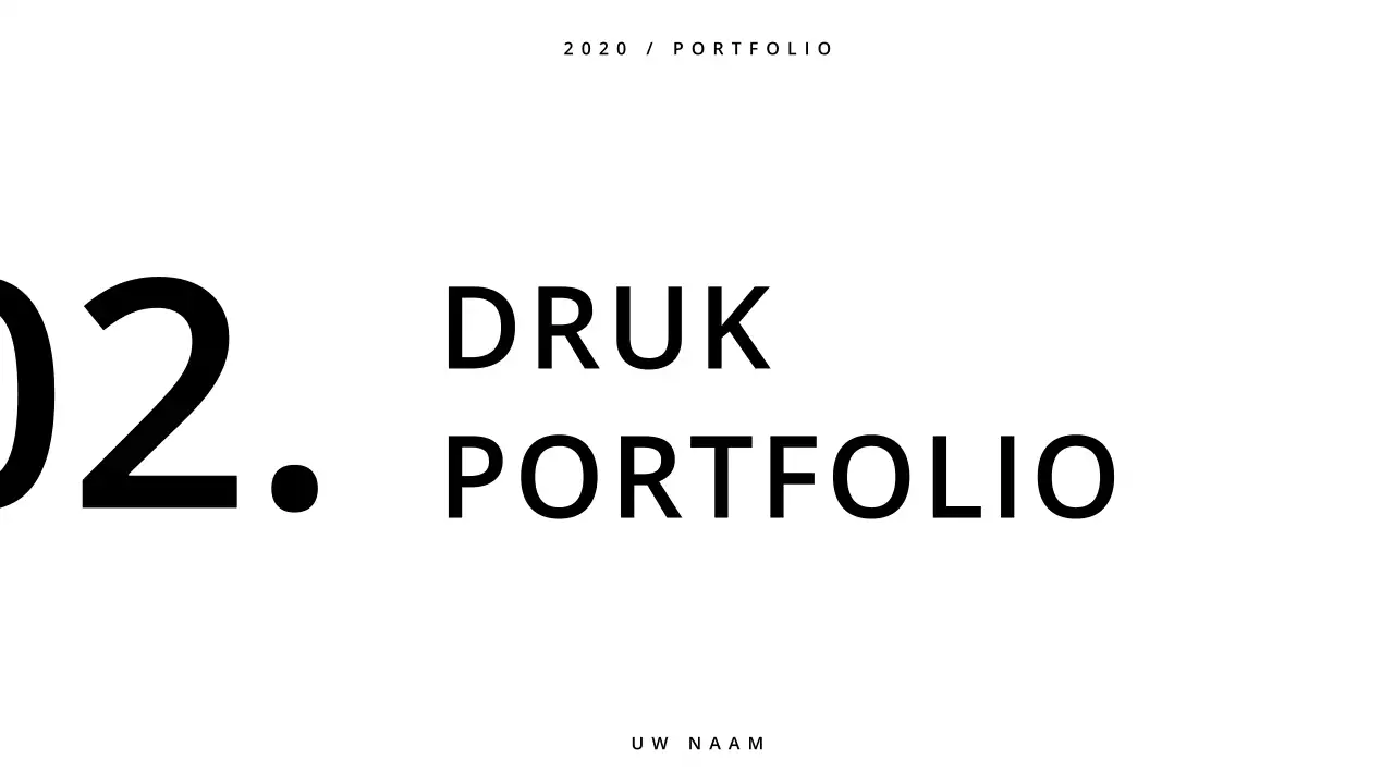 Een eenvoudige portfolio in wit en zwart