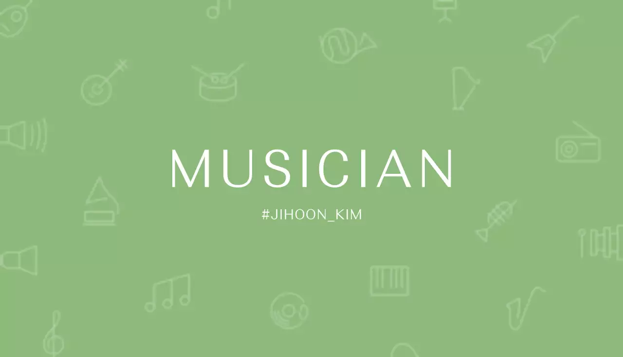 白 シンプル 音楽 名刺