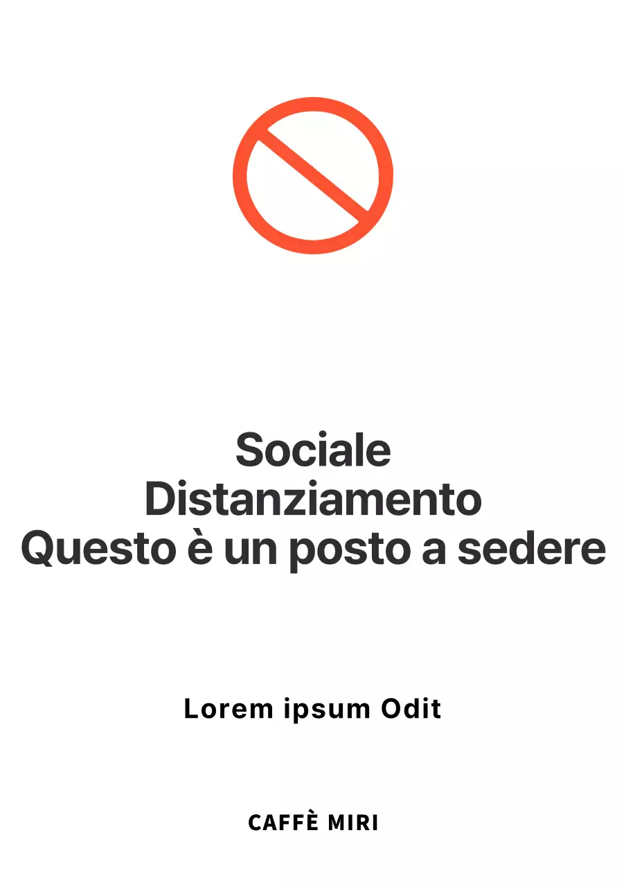 Semplice supporto in acrilico per i cartelli di seduta a distanza sociale