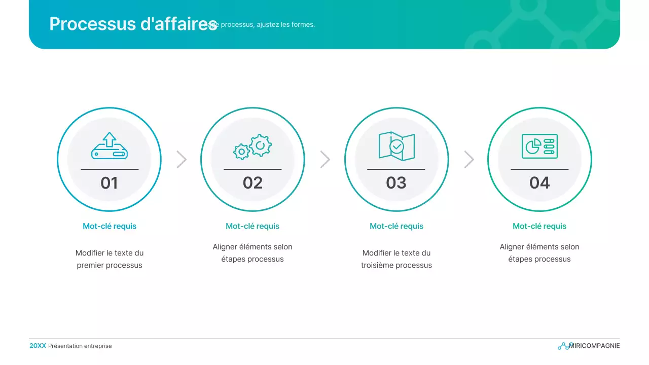 Présentation d'entreprise simple en dégradé de bleu clair et de vert