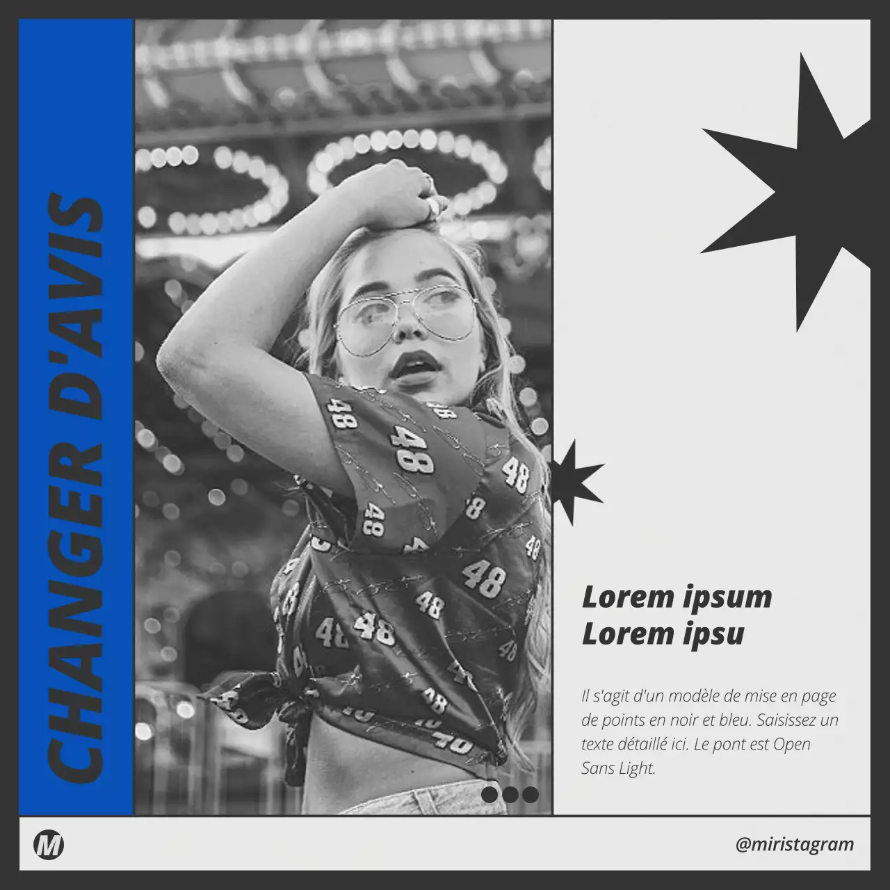 Un pack de mise en page de concepts branchés en bleu et en noir