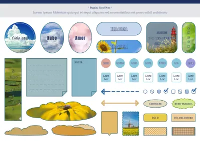 Pegatinas para agendas GoodNotes con un concepto de fotografía emocional