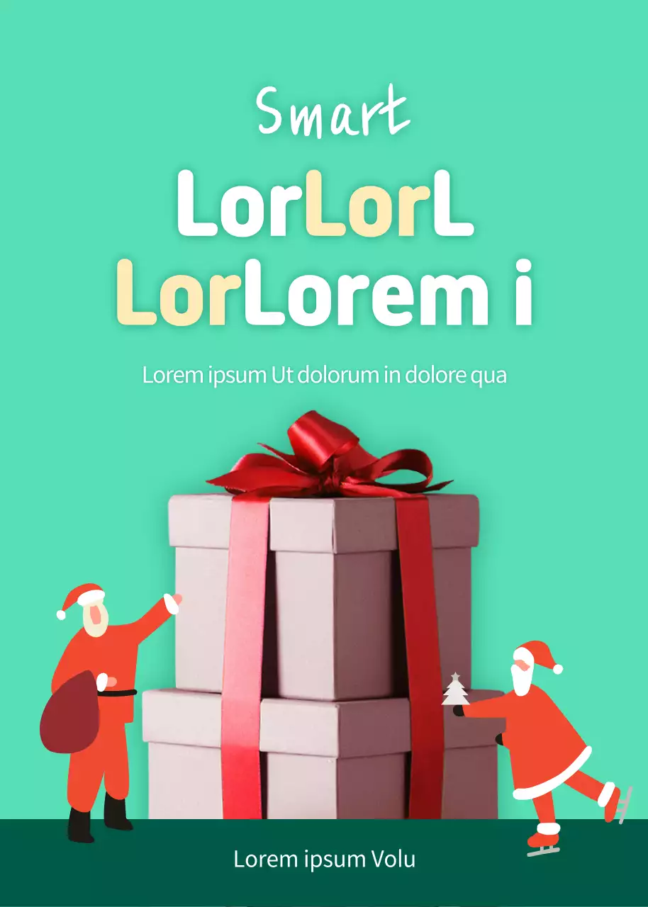 Green Modern Holiday Promotion Poster