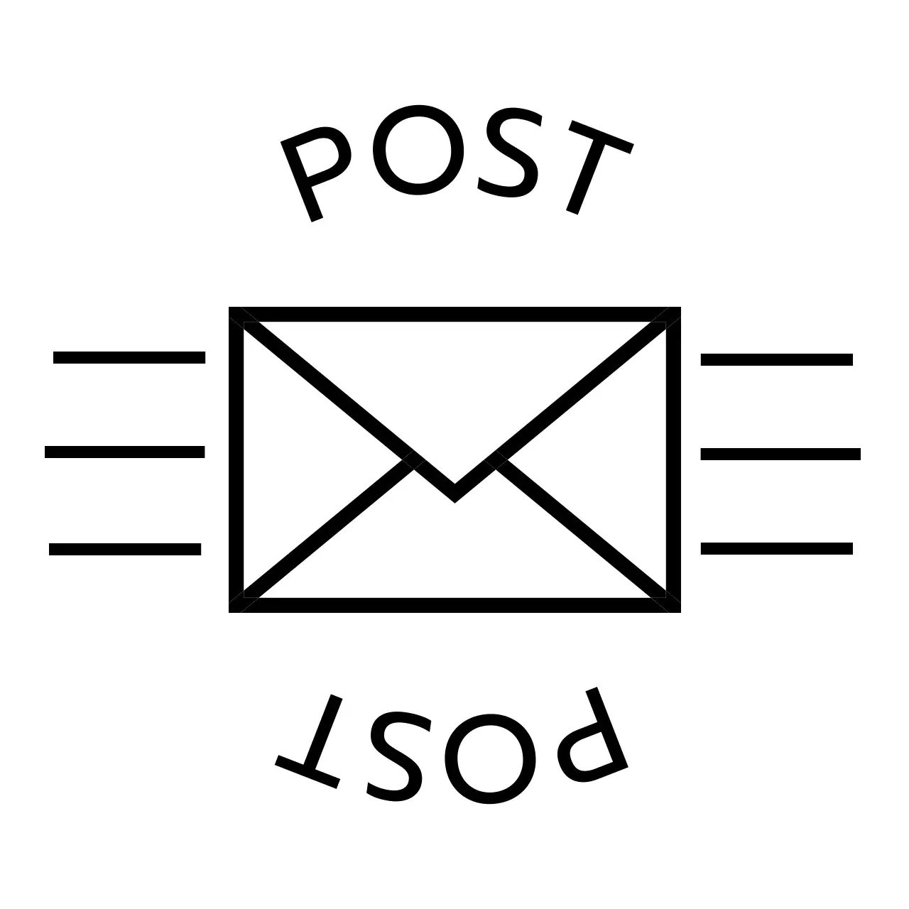 Waren mit einfachen schwarzen Buchstaben-Symbolen und Linien