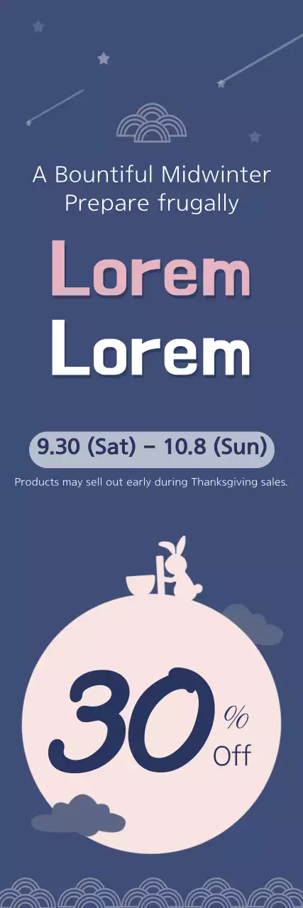 Banner de promoção de inverno minimalista da Marinha