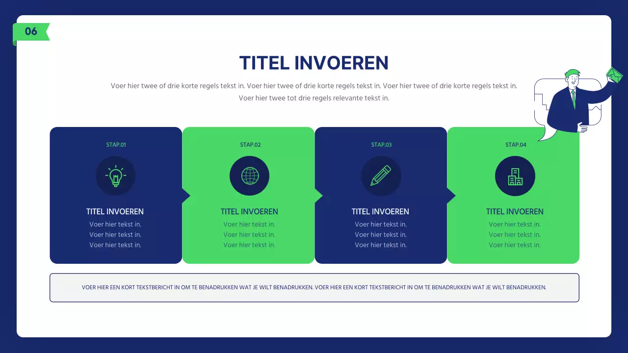 Schoon zakelijk illustratieverslag in marine