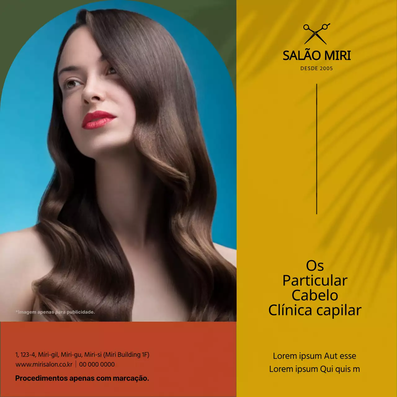 Conceito de grelha colorida Evento da Clínica do Cabelo Danoh