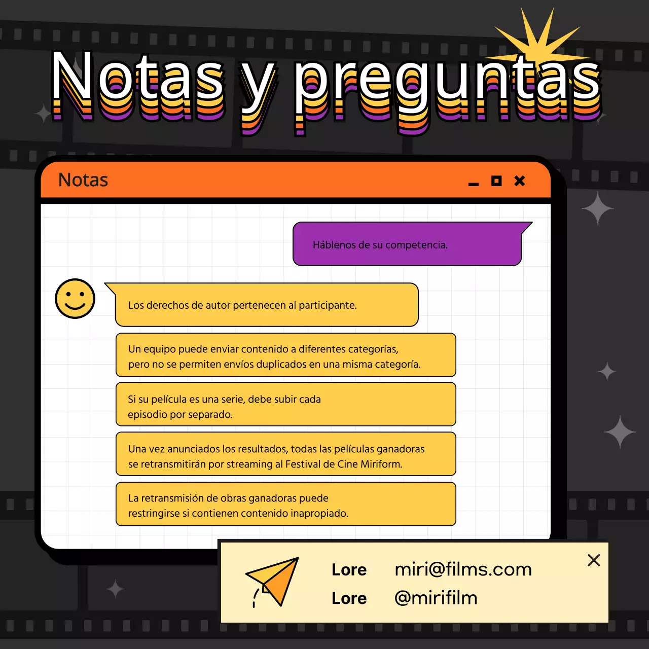 Anuncio de concurso de estilo web retro sobre fondo negro