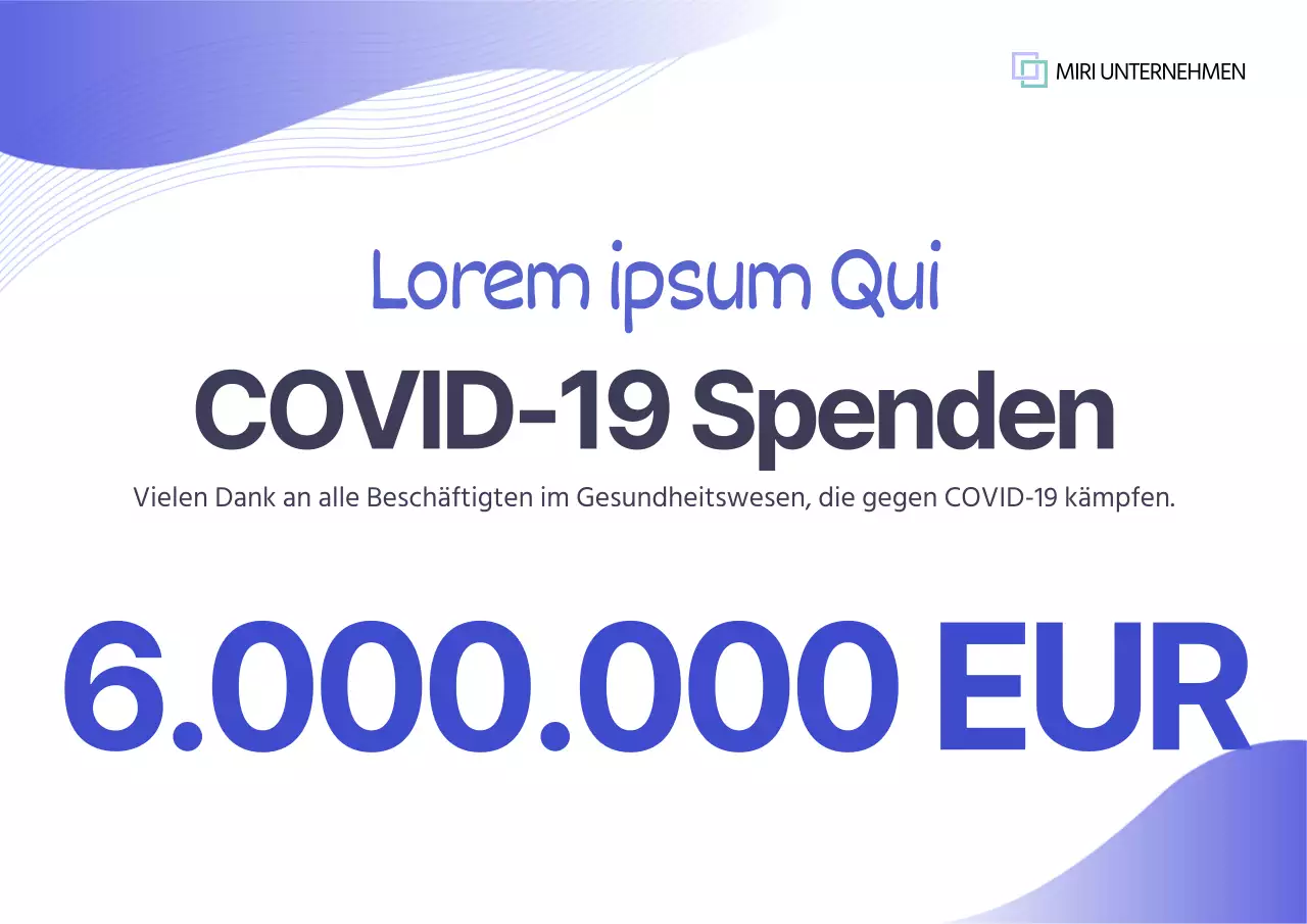 Purpurne saubere COVID-19-Liste der Gesundheitsspenden