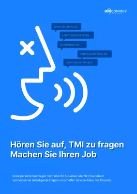 Eine einfache Kampagne zur Unternehmenskultur mit einem kühlen blauen Hintergrund