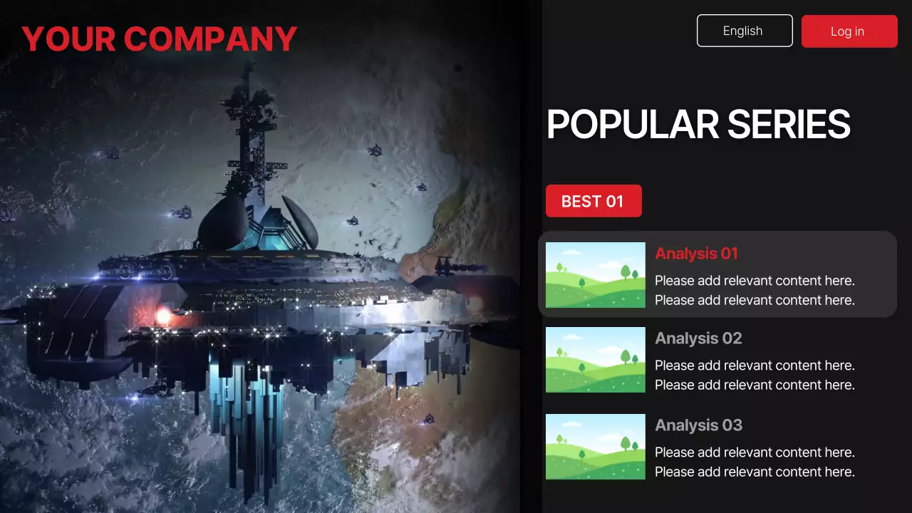 블랙 모던 미디어 프리젠테이션