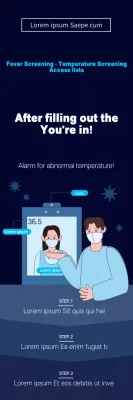 Guia simples de prevenção do coronavírus ilustrado a azul