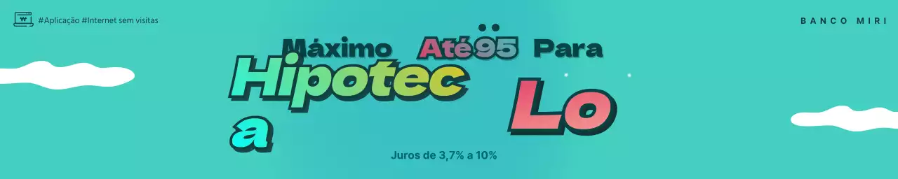 Banner de vídeo animado gif hipotecário azul claro e cor-de-rosa