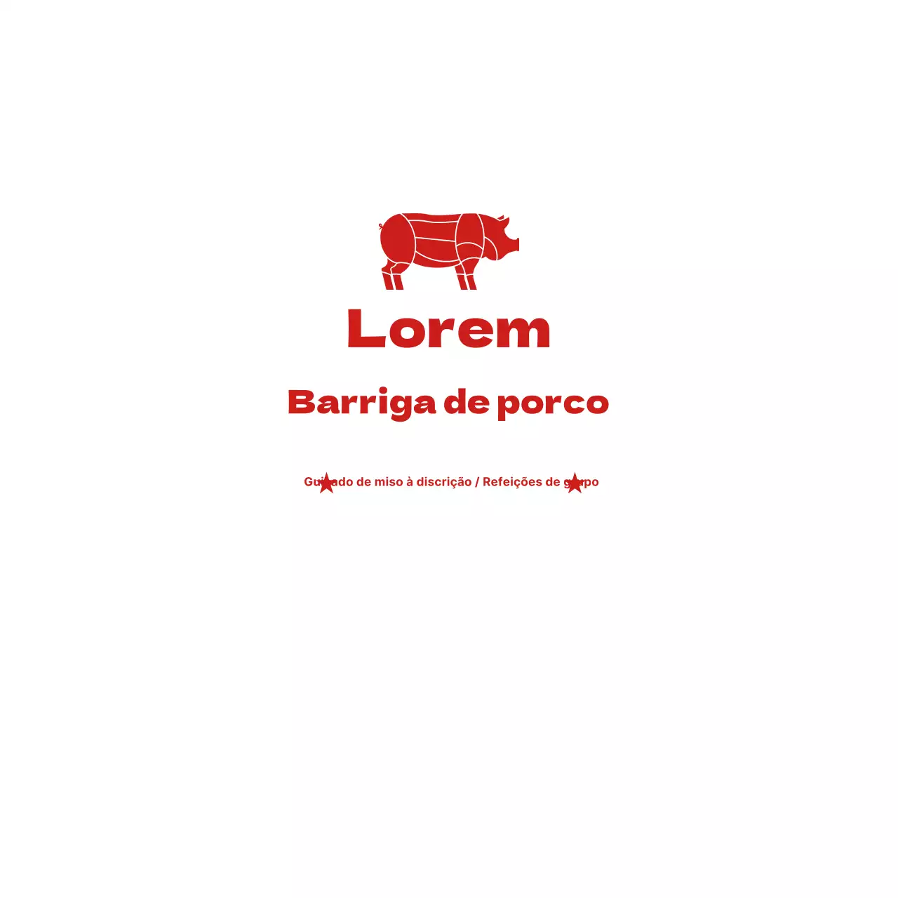Guardanapo de barriga de porco