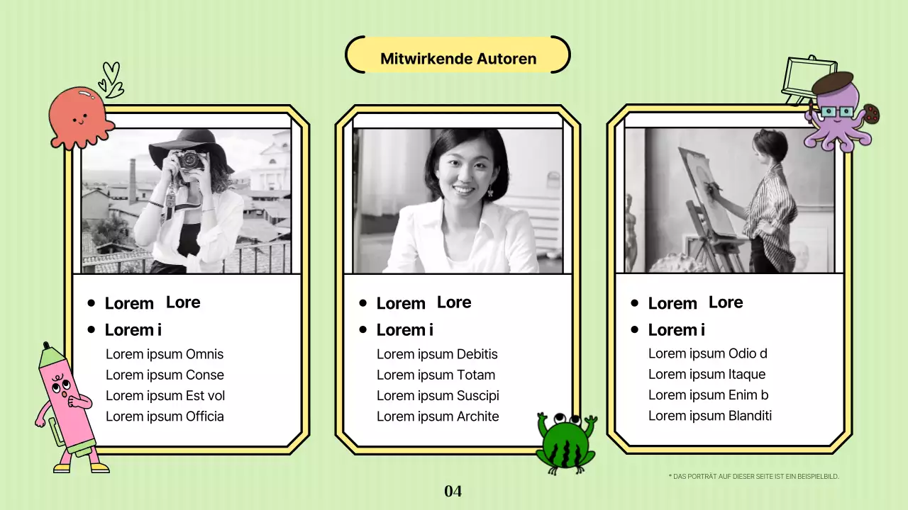 Ausstellungsvorschlag für Kinder mit bunten, einfachen und niedlichen Illustrationen