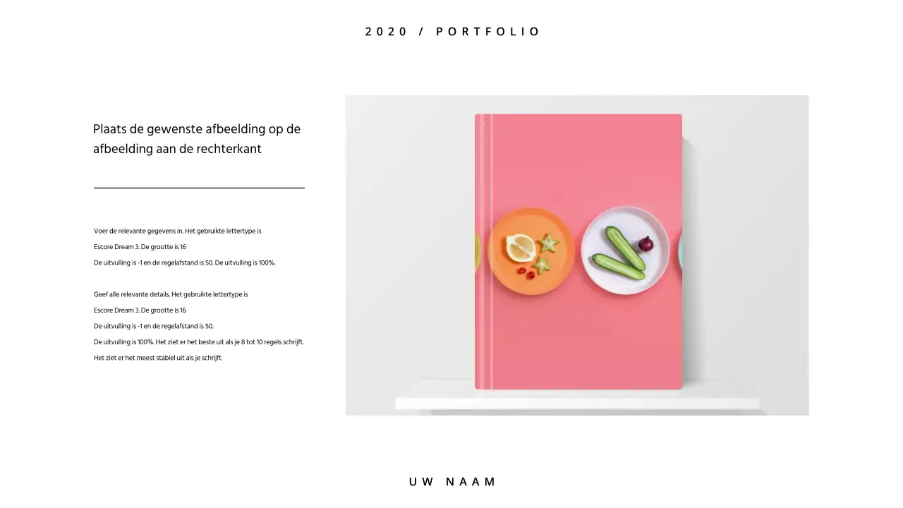 Een eenvoudige portfolio in wit en zwart