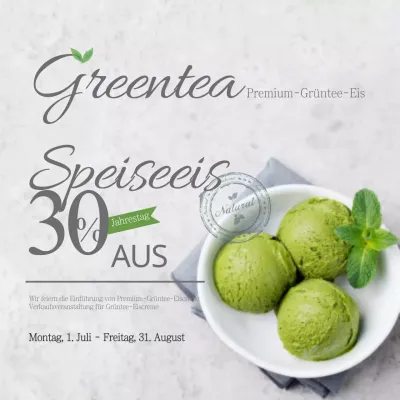 Grüner Tee Eiscreme