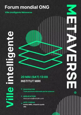 Affiche informatique simple en noir et vert