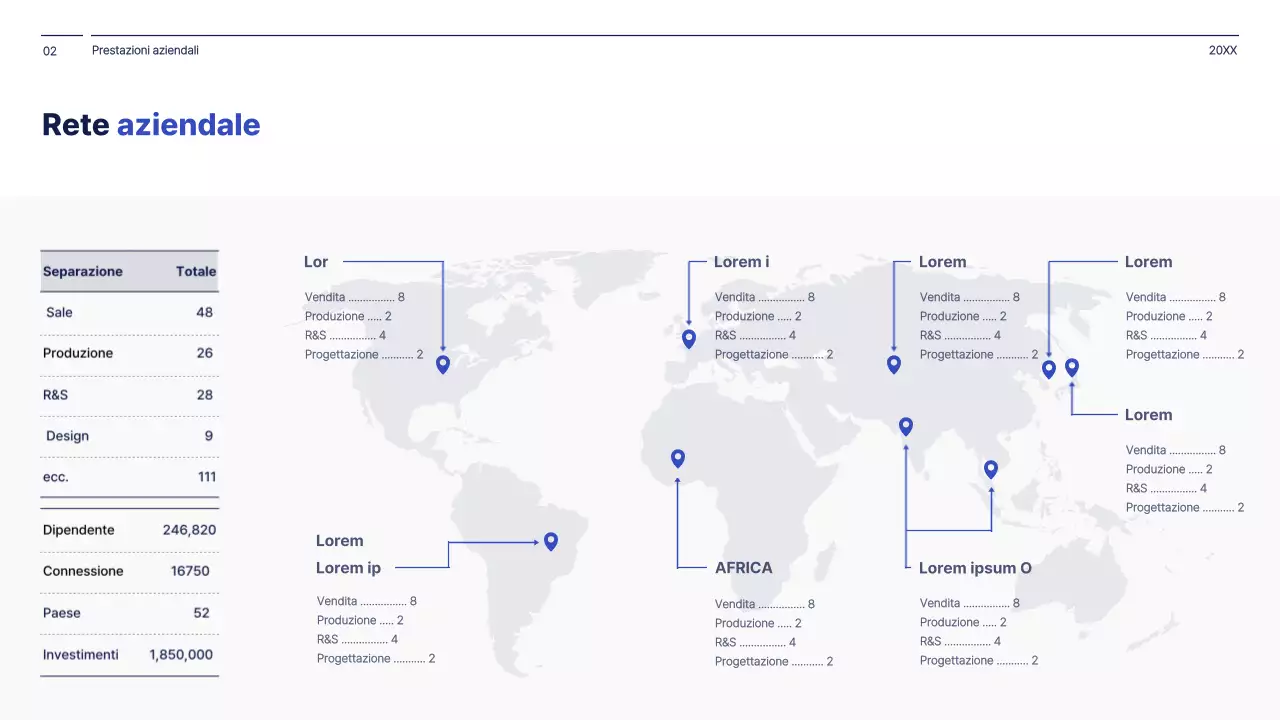 Concetto semplice in blu navy e bianco relazione di gestione aziendale