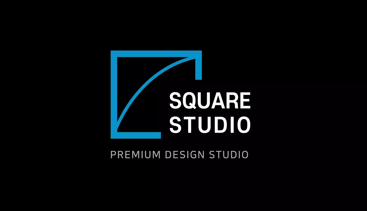 青 シンプル ビジネス 名刺