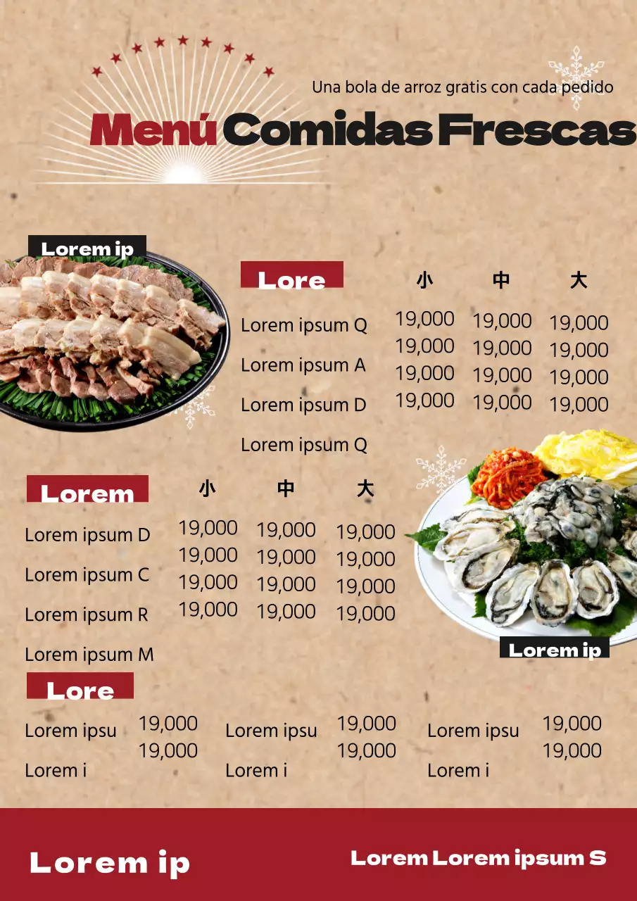 Menú del restaurante Hotpot