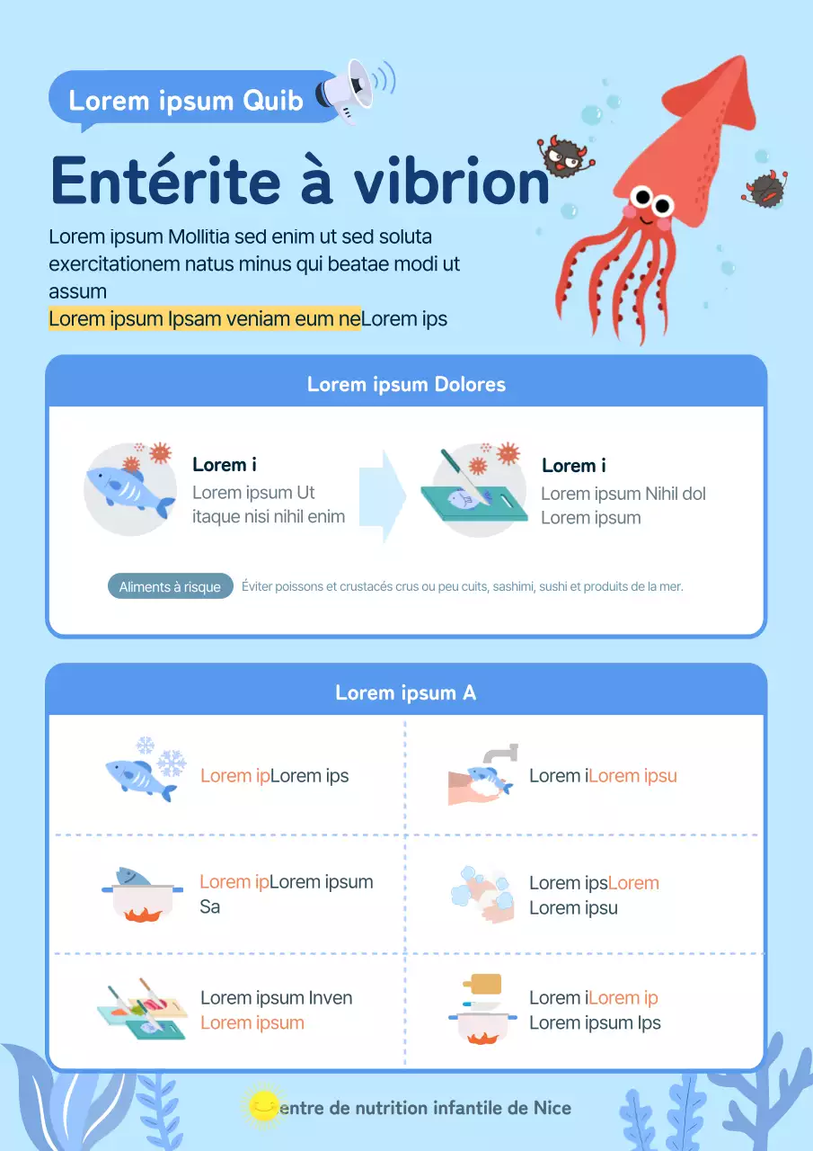 Blue's Natural Enteritis Vibrio Guide d'alerte en cas d'intoxication alimentaire