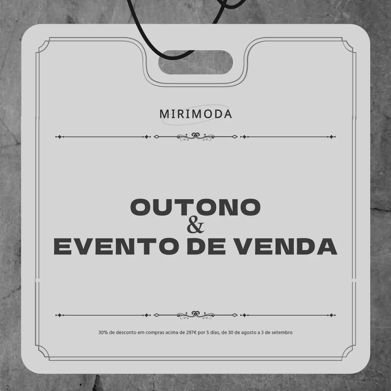 Conceito de etiqueta de jeans de luxo cinzento e preto roupa à venda