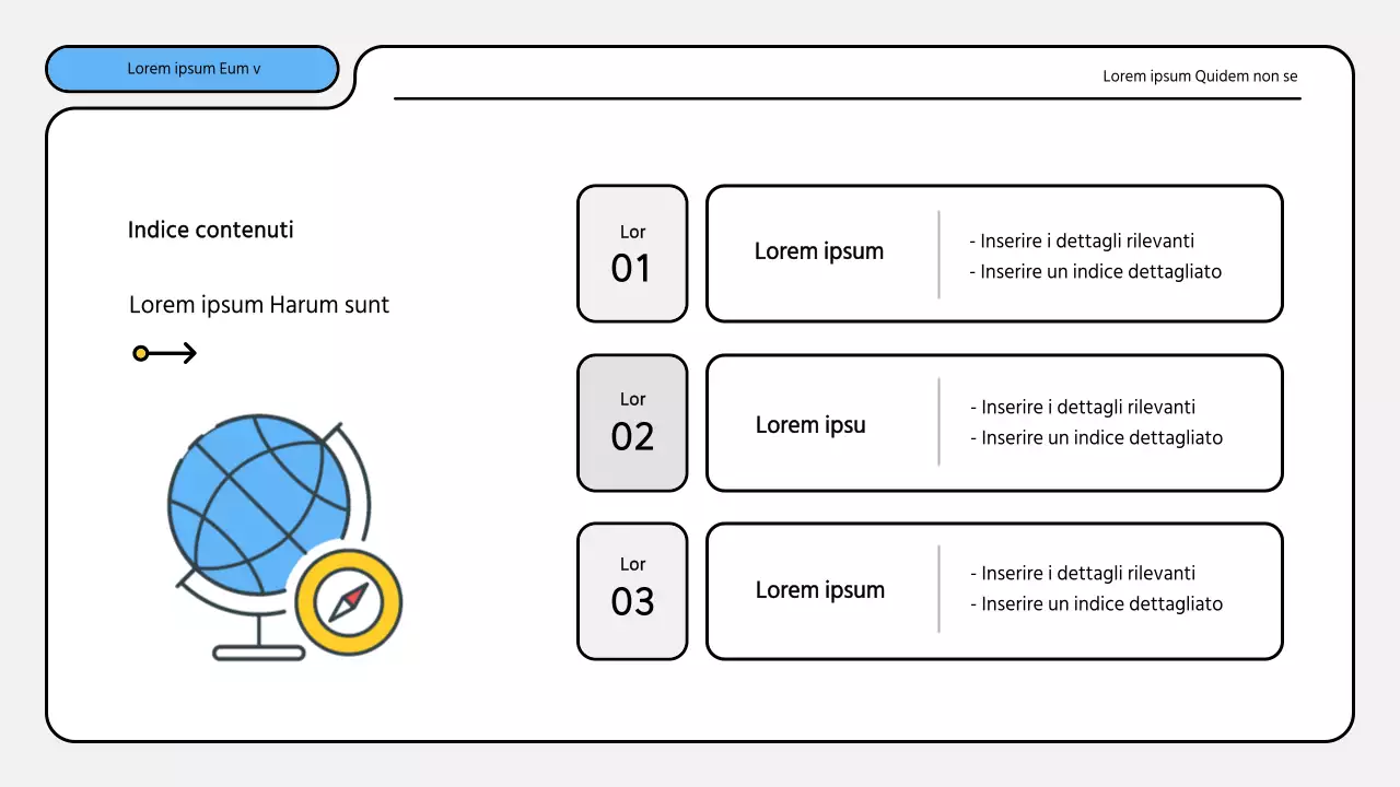 Kit di presentazione dei rapporti di formazione ordinati in blu e giallo