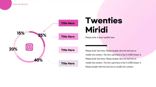 Pink Modern Social Media Presentation Infographic