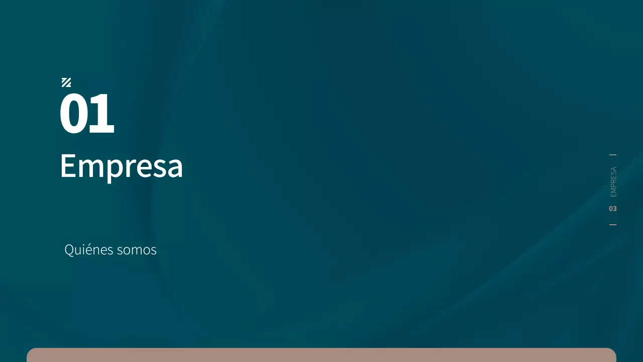 Propuesta de negocio sencilla en turquesa y marrón