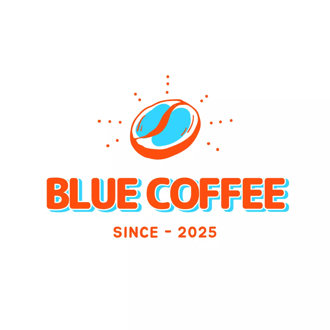 青 ポップ コーヒー ロゴ