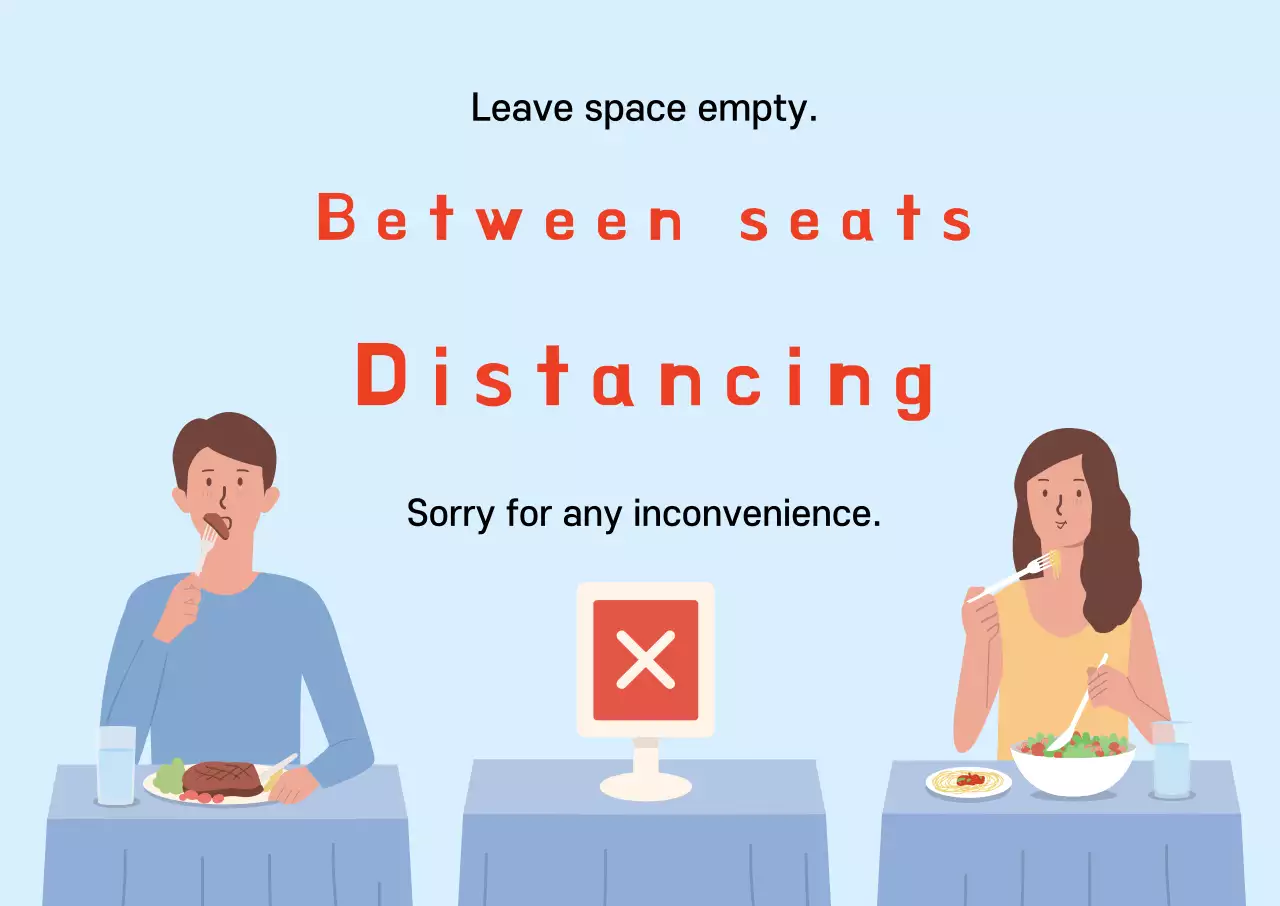 sky orange illustration corona prevention social distancing