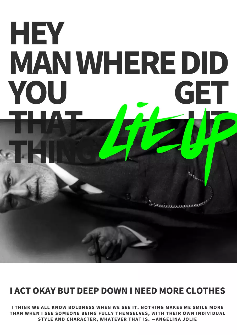 白黒 モダン ファッション ポスター