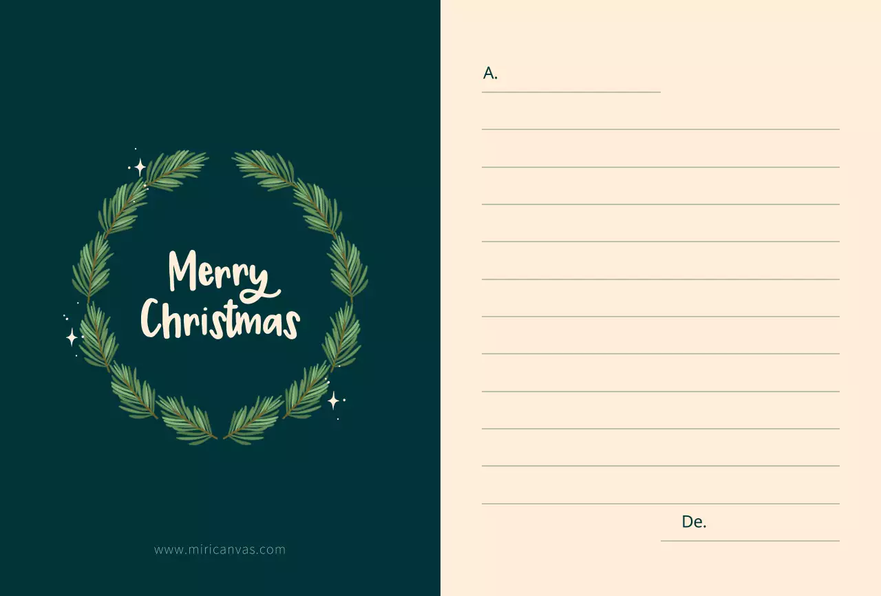 Illustration d'un concept de fête de Noël en vert et jaune clair