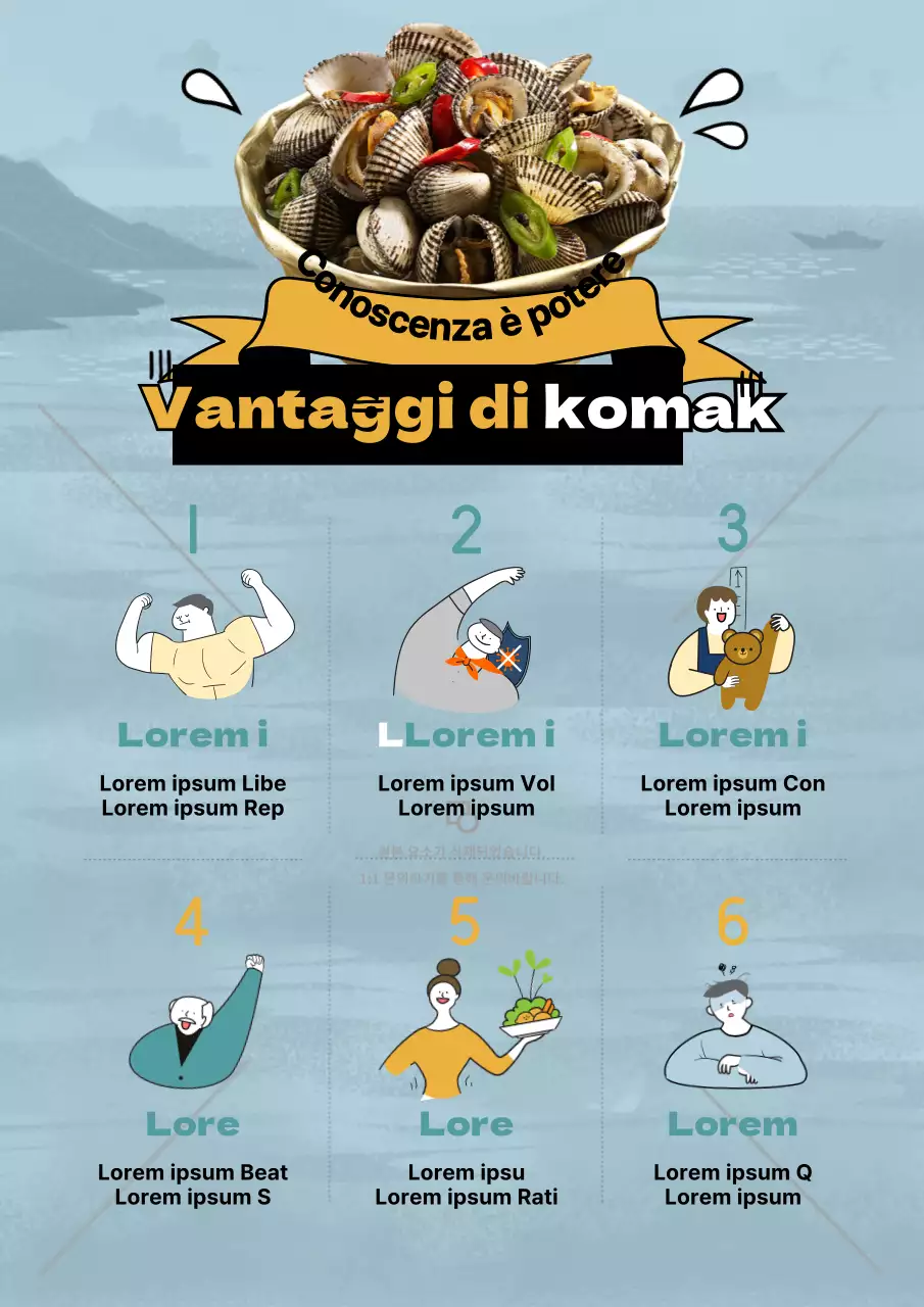 Cavatappi di colore blu per informare sul tema del mare